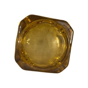 Vintage Amber Glass Collectible Ashtray 60-70’s Era